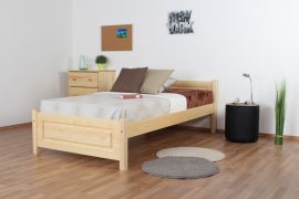 Einzelbett / Gästebett Kiefer massiv Vollholz natur 78, inkl. Lattenrost - 100 x 200 cm (B x L)
