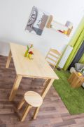 Tisch Kiefer massiv Vollholz natur Junco 240B (eckig) - Abmessung 90 x 140 cm