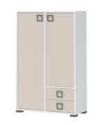 Kommode 27, Farbe: Weiß / Creme - Abmessungen: 134 x 86 x 37 cm (H x B x T)