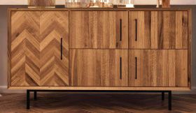 Kommode Kumeu 38 Kernbuche massiv geölt - Abmessungen: 80 x 144 x 45 cm (H x B x T)