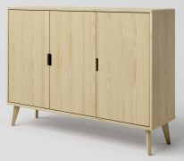 Kommode Kiefer massiv natur Aurornis 43 - Abmessungen: 104 x 142 x 40 cm (H x B x T)