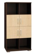 Regal Trelew 28, Farbe: Wenge / Ahorn - 156 x 80 x 41 cm (H x B x T)
