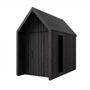 Gartenhütte / Gartenhaus |1 Fenster aus Sicherheitsglas | Schwarz | Grundfläche: 4,50 m² | Skandinavischer Style | Außenmaße: 164,2 x 207,7 cm | Malmö 02