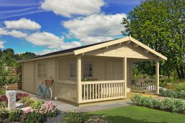 Gartenhaus Petereck inkl. Fußboden - 70 mm Blockbohlenhaus, Grundfläche: 39,2 m², Satteldach