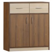 Kommode Pasuruan 08, Farbe: Nuss / Ahorn - Abmessungen: 95 x 85 x 37 cm (H x B x T)