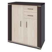 Kommode Aitape 50, Farbe: Sonoma Eiche dunkel / Sonoma Eiche hell - Abmessungen: 105 x 90 x 40 cm (H x B x T)