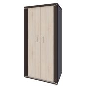 Drehtürenschrank / Kleiderschrank Aitape 29, Farbe: Sonoma Eiche dunkel / Sonoma Eiche hell - Abmessungen: 188 x 90 x 55 cm (H x B x T)