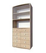 Vitrine Rabaul 26, Farbe: Sonoma Eiche - Abmessungen: 200 x 94 x 40 cm (H x B x T)