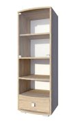 Vitrine Rabaul 12, Farbe: Sonoma Eiche - Abmessungen: 138 x 49 x 40 cm (H x B x T)