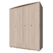 Drehtürenschrank / Kleiderschrank Rabaul 22, Farbe: Sonoma Eiche - Abmessungen: 200 x 165 x 55 cm (H x B x T)