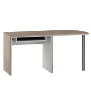Schreibtisch Cianjur 04, Farbe: Eiche / Weiß - Abmessungen: 77 x 160 x 60 cm (H x B x T)