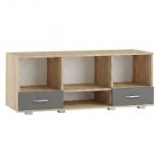 TV-Unterschrank Ciomas 19, Farbe: Sonoma Eiche / Grau - Abmessungen: 53 x 135 x 49 cm (H x B x T)