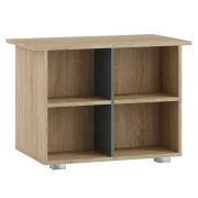 Couchtisch Ciomas 01, Farbe: Sonoma Eiche / Grau - Abmessungen: 78 x 78 x 47 cm (B x T x H)