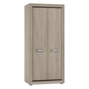 Drehtürenschrank / Kleiderschrank Kundiawa 36, Farbe: Sonoma Eiche hell / Sonoma Eiche dunkel - Abmessungen: 200 x 90 x 58 cm (H x B x T)