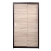 Schiebetürenschrank / Kleiderschrank Sepatan 07, Farbe: Wenge / Sonoma Eiche - Abmessungen: 210 x 110 x 60 cm (H x B x T)