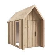 Gartenhütte mit Fenster aus Sicherheitsglas | Natur | Grundfläche: 4,50 m² | Skandinavischer Style | Malmö 26 | Fichtenholz | Außenmaße: 162,4 x 207,7 cm