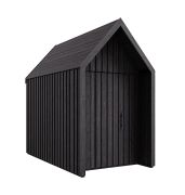 Gartenhütte im skandinavischen Design | Schwarz | Grundfläche: 4,50 m² | Satteldach | Fichtenholz | Außenmaße: 162,4 x 207,7 cm | Malmö 01
