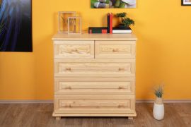 Kommode Kiefer massiv Vollholz natur 013 - Abmessung 100 x 100 x 42 cm (H x B x T)