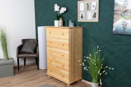 Kommode Kiefer massiv Vollholz natur 020 - Abmessung 122 x 80 x 42 cm (H x B x T)