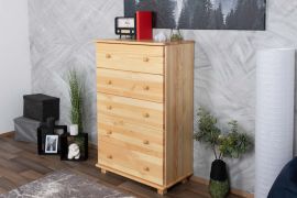 Kommode Kiefer massiv Vollholz natur 020 - Abmessung 122 x 80 x 47 cm (H x B x T)