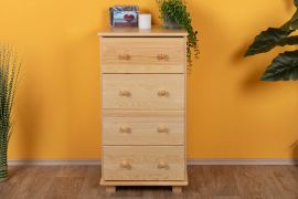 Kommode Kiefer massiv Vollholz natur 034 - Abmessung 100 x 55 x 47 cm (H x B x T)