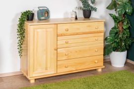 Kommode Kiefer massiv Vollholz natur 036 - Abmessung 78 x 118 x 42 cm (H x B x T)