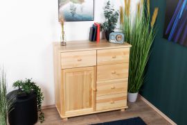 Kommode Kiefer massiv Vollholz natur 049 - Abmessung 100 x 100 x 47 cm (H x B x T)