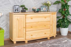 Kommode Kiefer massiv Vollholz natur 057 - Abmessung 78 x 140 x 47 cm (H x B x T)