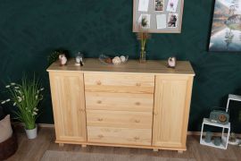 Kommode Kiefer massiv Vollholz natur 060 - Abmessung 100 x 156 x 42 cm (H x B x T)