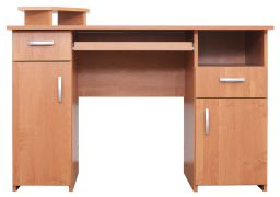 Schreibtisch Banjaran 14, Farbe: Erle - Abmessungen: 80 x 125 x 60 cm (H x B x T)