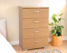 Kommode Kebumen 17, Farbe: Erle - Abmessungen: 107 x 80 x 40 cm (H x B x T)