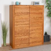 Kommode / Sideboard Jussara 01, Farbe: Bernstein, Eiche teilmassiv – 150 x 124 x 42 cm (H x B x T)