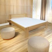 Jugendbett Buche massiv Vollholz natur 110, inkl. Lattenrost - Abmessung 180 x 200 cm