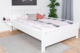 Weißes Kinderbett, bequemes Jugendbett Kiefer Vollholz 67, inkl. Lattenrost, Matratzenmaße 140 x 200 cm, robust und langlebig, modernes Design