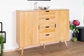 Kommode Eiche massiv natur Aurornis 46 - Abmessungen: 104 x 142 x 40 cm (H x B x T)