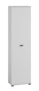 Büroschrank / Kleiderschrank Toivala 05, Farbe: Hellgrau - Abmessungen: 204 x 55 x 34 cm (H x B x T), mit 1 Tür und 2 Fächern