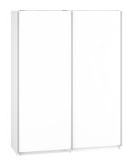 Schiebetürenschrank / Kleiderschrank Tornved 07, Farbe: Weiß - Abmessungen: 200 x 151 x 62 cm (H x B x T)
