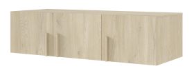 Schrankaufsatz für Kleiderschrank Edegem 02 | Farbe: Eiche Cremona | 3 Türen | 2 Fächer | ABS-Kanten | 150 x 61 x 40 cm