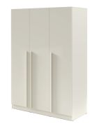 3-türiger Kleiderschrank | Farbe: Kaschmir |mit 2 Schubladen | 1 Kleiderstange | 150 x 61 x 210 cm | 6 Einlegeböden | ABS-Kanten | Edegem 02