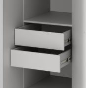 Schubladen für Kleiderschrank Edegem 02 | 2 Sück | Farbe: Platingrau