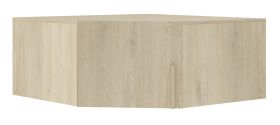 Schrankaufsatz für Eckkleiderschrank Edegem 04 | Farbe: Eiche Cremona | 1 Tür | 1 Fach | ABS-Kanten | 95 x 95 x 40 cm