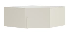 Schrankaufsatz für Eckkleiderschrank Edegem 04 | Farbe: Kaschmir | 1 Tür | 1 Fach | ABS-Kanten | 95 x 95 x 40 cm