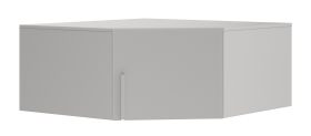 Schrankaufsatz für Eckkleiderschrank Edegem 04 | Farbe: Platingrau | 1 Tür | 1 Fach | ABS-Kanten | 95 x 95 x 40 cm