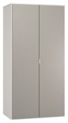 Drehtürenschrank / Kleiderschrank Bellaco 38, Farbe: Weiß / Grau - Abmessungen: 187 x 93 x 57 cm (H x B x T)