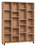Regal Leoncho 26, Farbe: Eiche - Abmessungen: 195 x 149 x 38 cm (H x B x T)