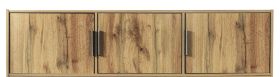 Aufsatz für Schiebetürenschrank / Kleiderschrank Denver, Farbe: Kiefer Dekor / Dunkelgrau - Abmessungen: 40 x 160 x 56 cm (H x B x T)