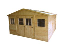 Gartenhütte Innsbruck - 4,14 x 4,20 Meter aus vorgefertigten Elementen