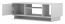 Couchtisch Basuto 03, Farbe: Weiß - Abmessungen: 110 x 50 x 39 cm (B x T x H)