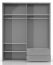 Drehtürenschrank / Kleiderschrank Siumu 28, Farbe: Weiß / Weiß Hochglanz - 224 x 182 x 56 cm (H x B x T)