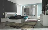 Schlafzimmer Komplett - Set A Psara, 5-teilig, Farbe: Weiß Hochglanz / Alpinweiß